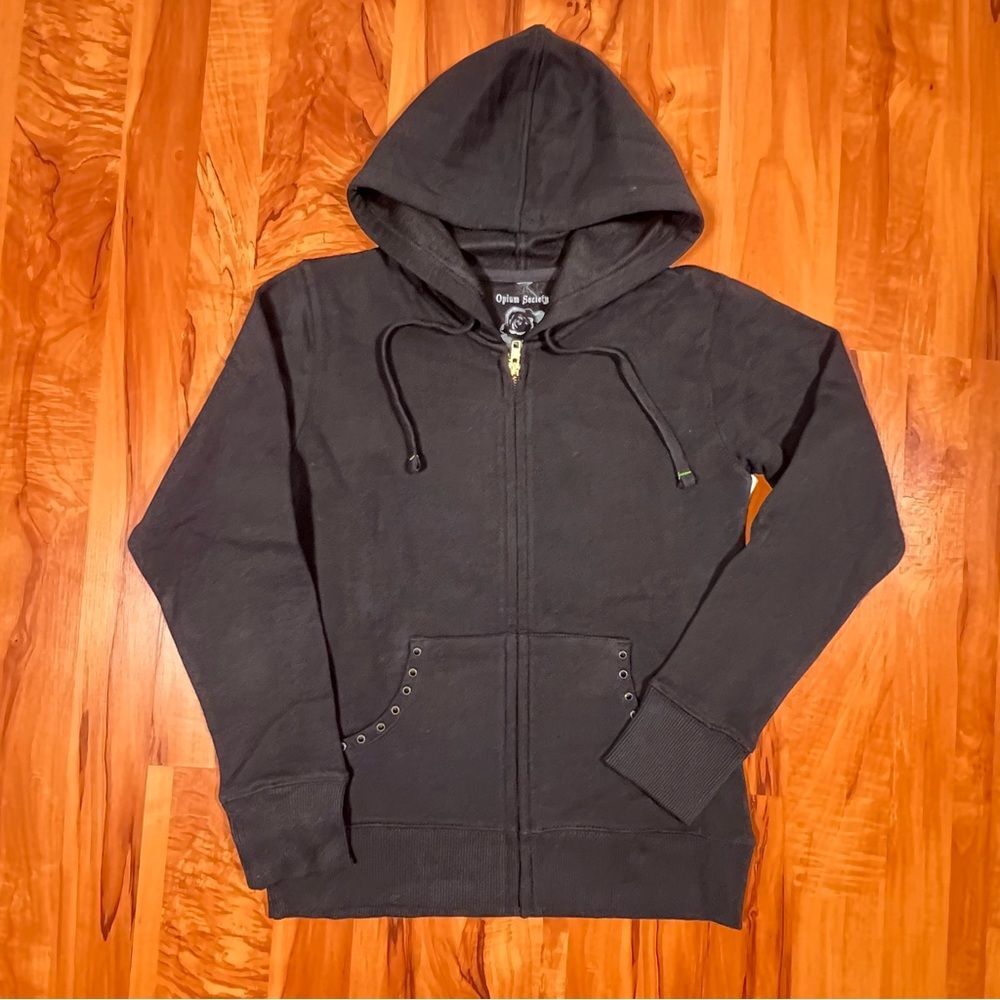 Y2K full zip hoodie ❤️🔥 NWT ❤️🔥 Opium Society ❤️🔥 Crystal detail ❤️🔥 - Picture 2 of 7
